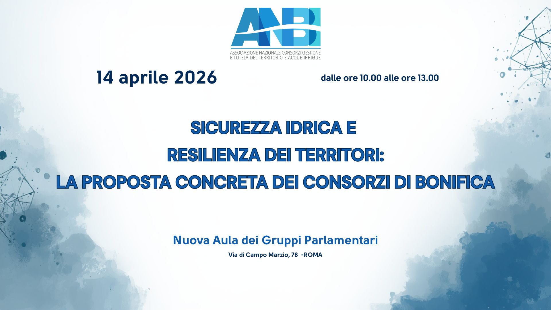 Sicurezza idrica e resilienza dei territori: la proposta concreta dei Consorzi di bonifica